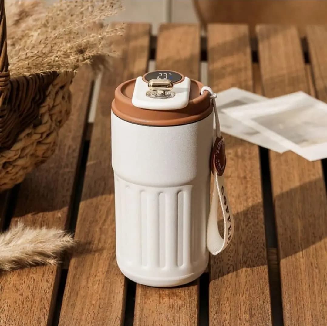 Coffee Thermos with Temperature Display